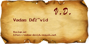 Vadas Dávid névjegykártya